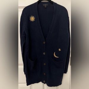 J. Crew Long Sun and Moon Cardigan, Size Small